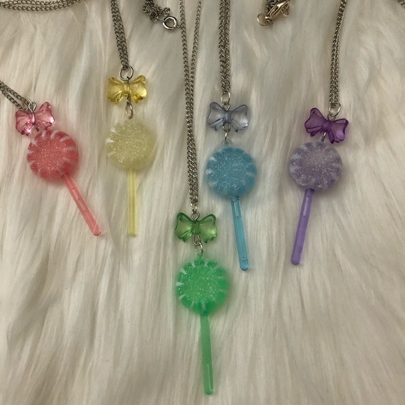 Candy Lollipop Fairy Kei Necklace, Choose 1! - Picture 2 of 4